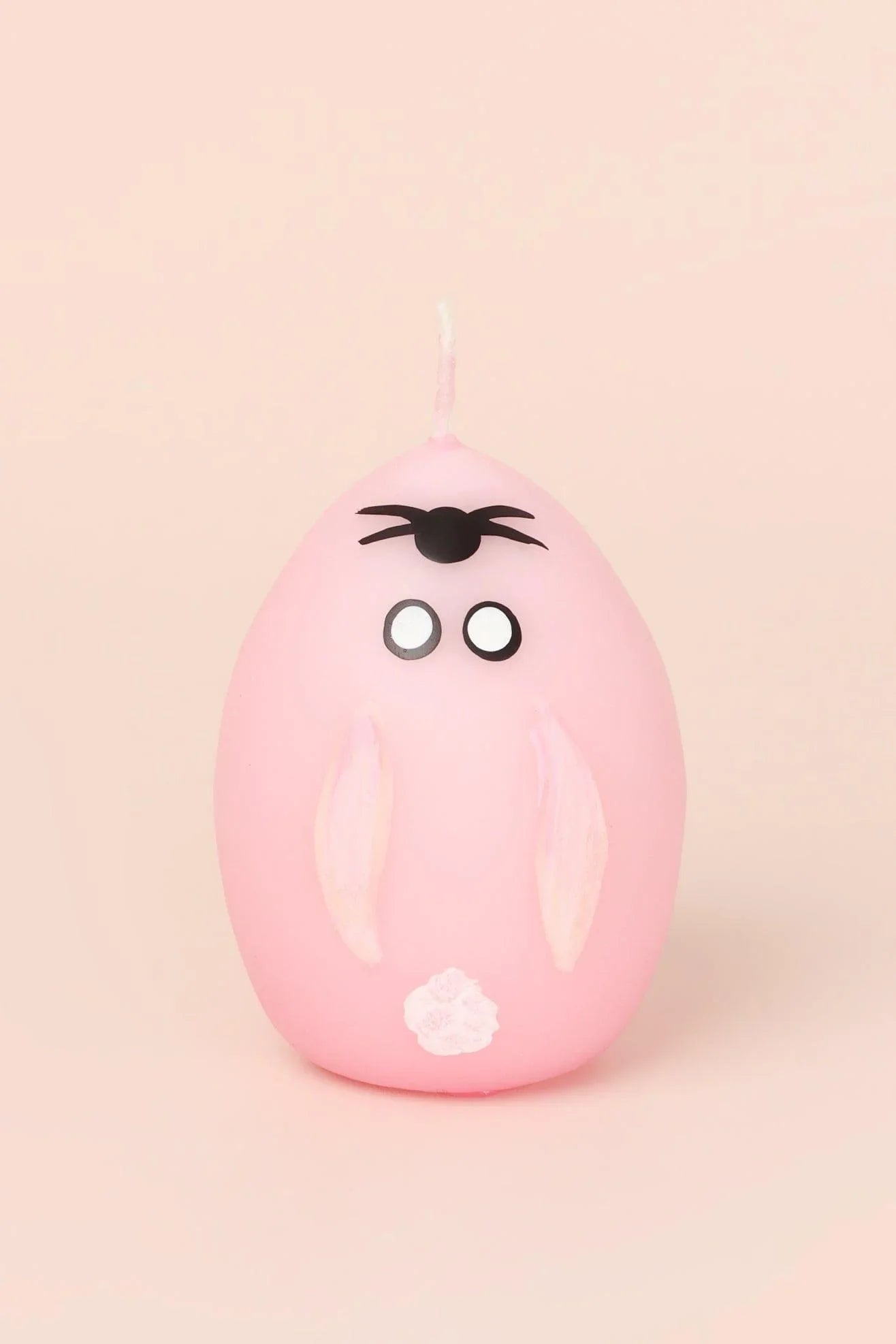 Little Flame Club Blush Pink Hoppy Hand-Painted Egg Candles — alternate view, G Decor