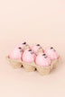 Little Flame Club Blush Pink Hoppy Hand-Painted Egg Candles — close-up view, G Decor