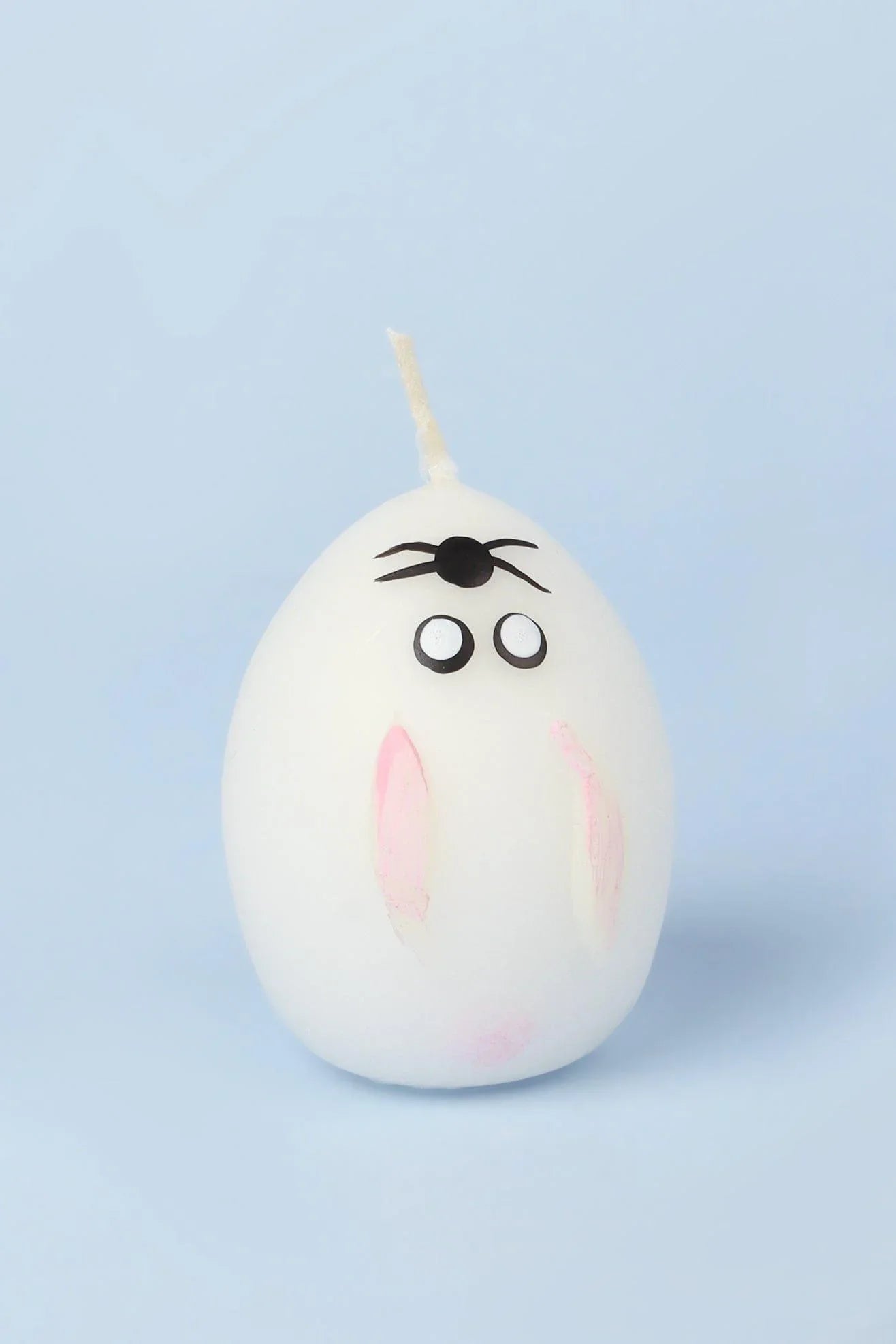 Little Flame Club Milk White Hand-Painted Egg Candles — alternate view, G Decor