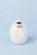 Little Flame Club Milk White Hand-Painted Egg Candles — alternate view, G Decor