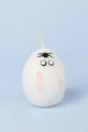 Set of 6 - Hoppy Easter Egg Candles - White - G Decor