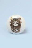 Sassy Meow Black and Gold Ceramic Cat Cabinet Knobs Set of 8 — view 5, G Decor