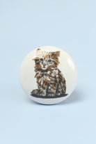 Set of 8 Black & Gold Ceramic Cat Door Knobs Sassy Meow Design - G Decor