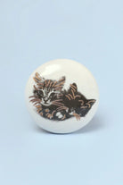 Sassy Meow Black and Gold Ceramic Cat Cabinet Knobs Set of 8 — view 8, G Decor