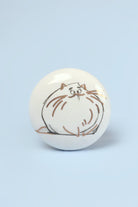 Set of 8 Black & Gold Ceramic Cat Door Knobs Sassy Meow Design - G Decor