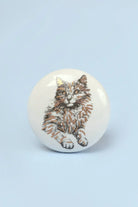 Sassy Meow Black and Gold Ceramic Cat Cabinet Knobs Set of 8 — view 7, G Decor