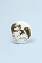 Set of 8 Black & Gold Ceramic Dog Door Knobs Playful Pup Design - G Decor