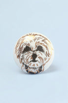 Set of 8 Black & Gold Ceramic Dog Door Knobs Playful Pup Design - G Decor