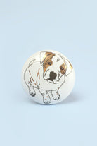 Set of 8 Black & Gold Ceramic Dog Door Knobs Playful Pup Design - G Decor