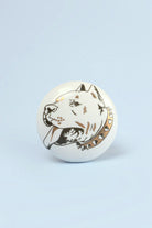 Set of 8 Black & Gold Ceramic Dog Door Knobs Playful Pup Design - G Decor