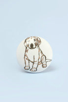 Set of 8 Black & Gold Ceramic Dog Door Knobs Playful Pup Design - G Decor