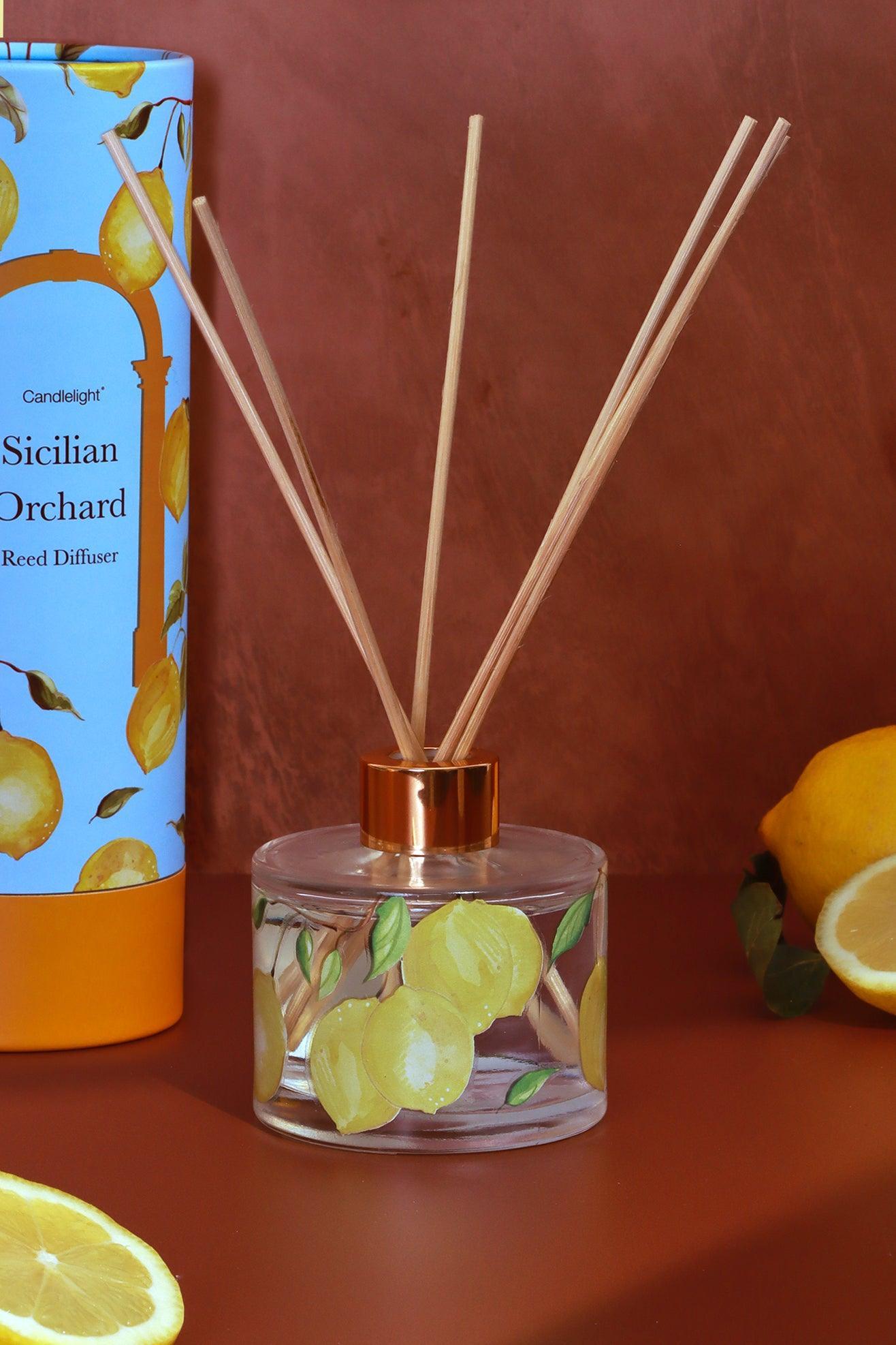 Sicilian Orchard Scented Reed Diffuser with Gift Box - G Decor