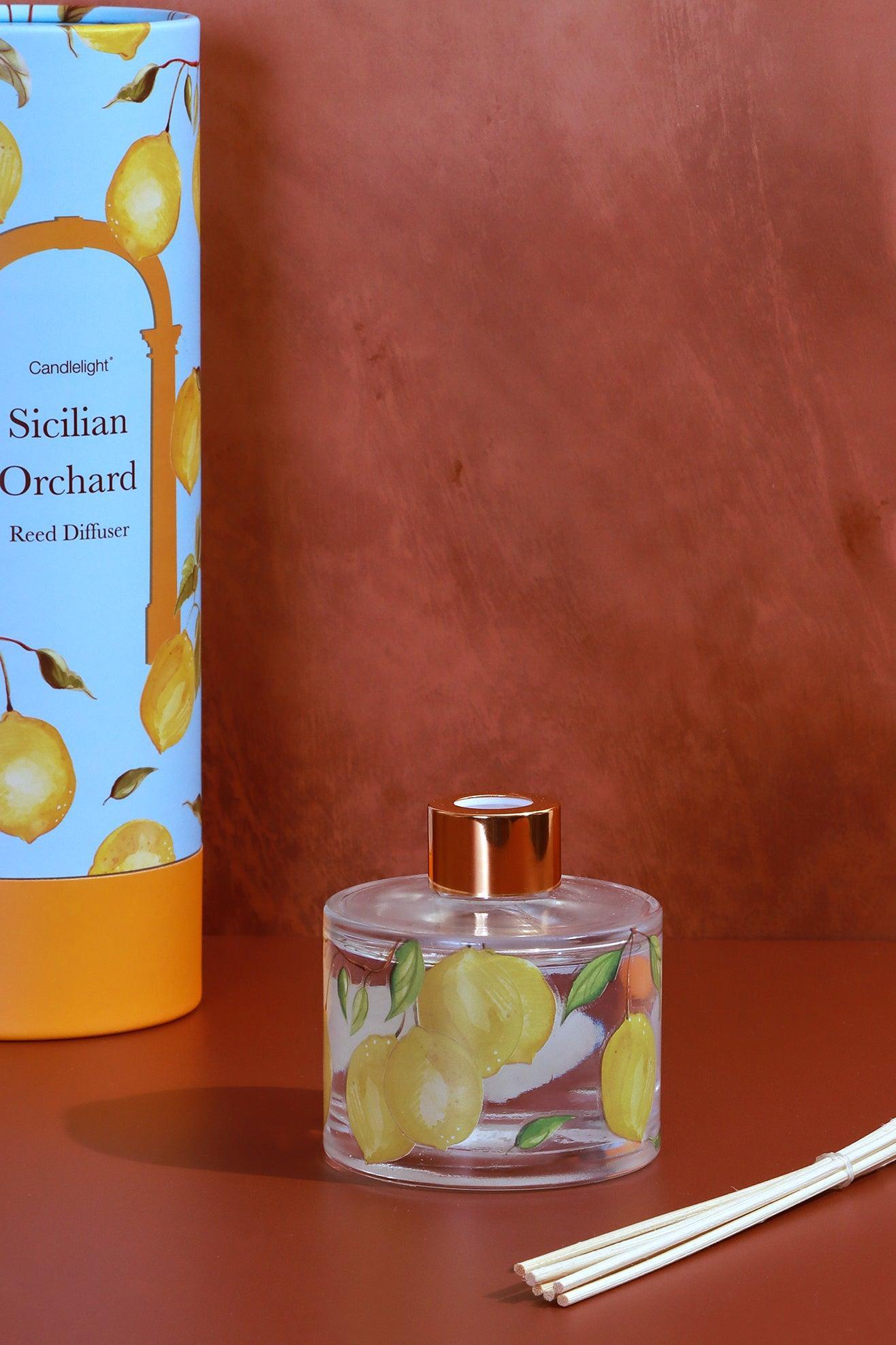 Sicilian Orchard Scented Reed Diffuser with Gift Box - G Decor