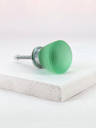 Sienna Frosted Fluted Matte Glass Cabinet Pull Knob — view 5, G Decor