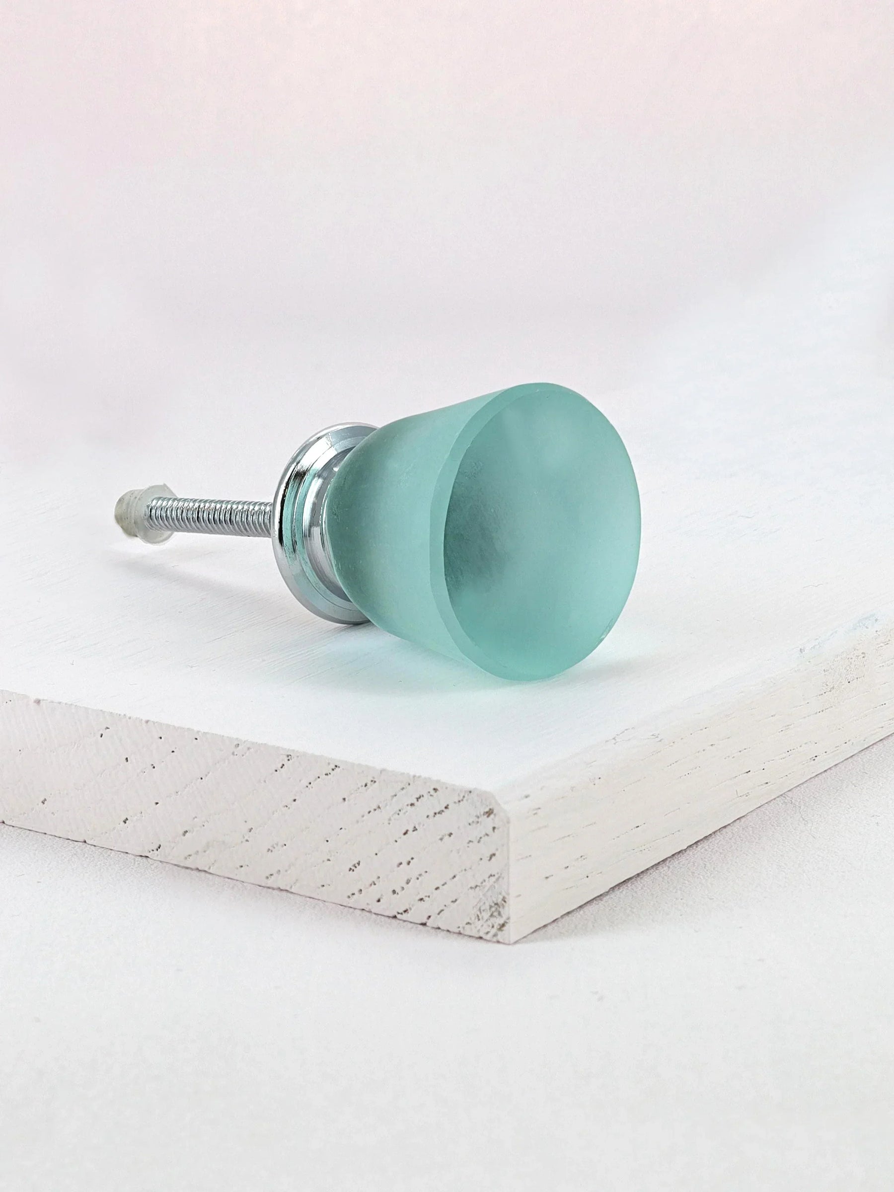 Sienna Frosted Fluted Matte Glass Cabinet Pull Knob — view 6, G Decor