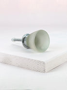 Sienna Frosted Fluted Matte Glass Cabinet Pull Knob — close-up view, G Decor