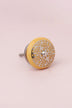 Silver Applique II Elegant Lace Ceramic Cabinet Knob — view 5, G Decor