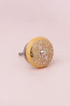 Silver Applique II Elegant Lace Ceramic Door Knob - G Decor