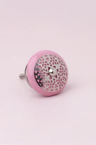 Silver Applique II Elegant Lace Ceramic Door Knob - G Decor