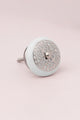 Silver Applique II Elegant Lace Ceramic Door Knob - G Decor