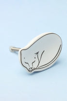 Sleepy Cat & Loyal Pup Furry Friends Ceramic Cabinet Knob - G Decor