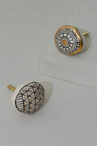 Sorrento Hand-Painted Designer Ceramic Cabinet Knob in Gold — alternate view, G Decor
