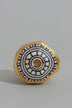 Sorrento Hand-Painted Designer Ceramic Cabinet Knob in Gold — close-up view, G Decor