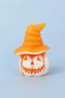Trick and Trouble Halloween Pumpkin Hat and Ghost Candles — lifestyle view, G Decor