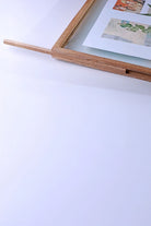 Taru Handmade Hanging Mango Wood Frame Duble Clear Large Glass Wall Display Portrait & Landscape - G Decor