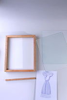 Taru Handmade Hanging Mango Wood Frame Duble Clear Large Glass Wall Display Portrait & Landscape - G Decor