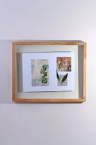 Taru Handmade Hanging Mango Wood Frame Duble Clear Large Glass Wall Display Portrait & Landscape - G Decor