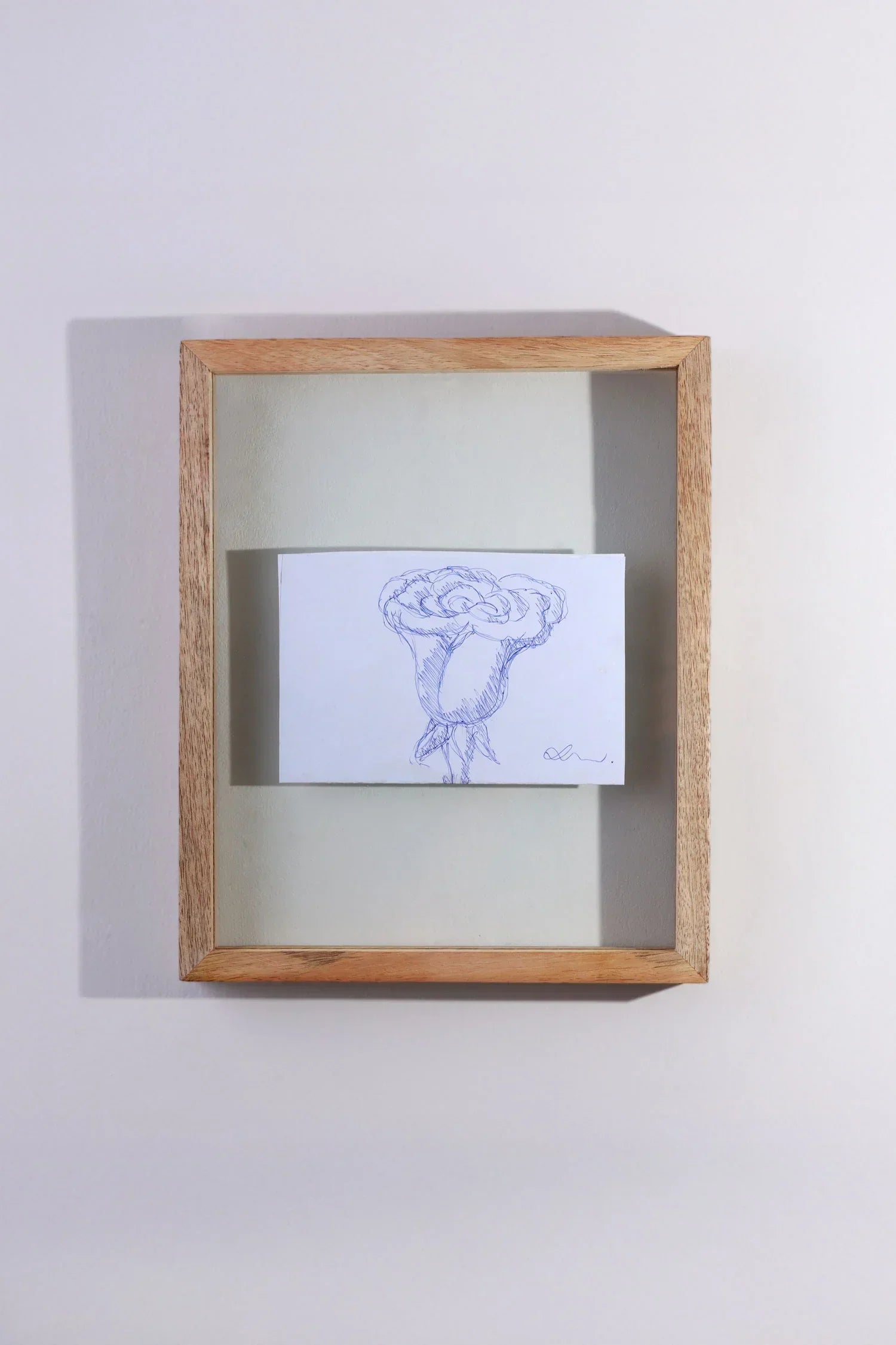 Taru Mango Wood Hanging Wall Display Frame — close-up view, G Decor