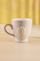 Daisy Press Hand-Painted Ceramic Tea Coffee and Espresso Mug Collection — lifestyle view, G Decor