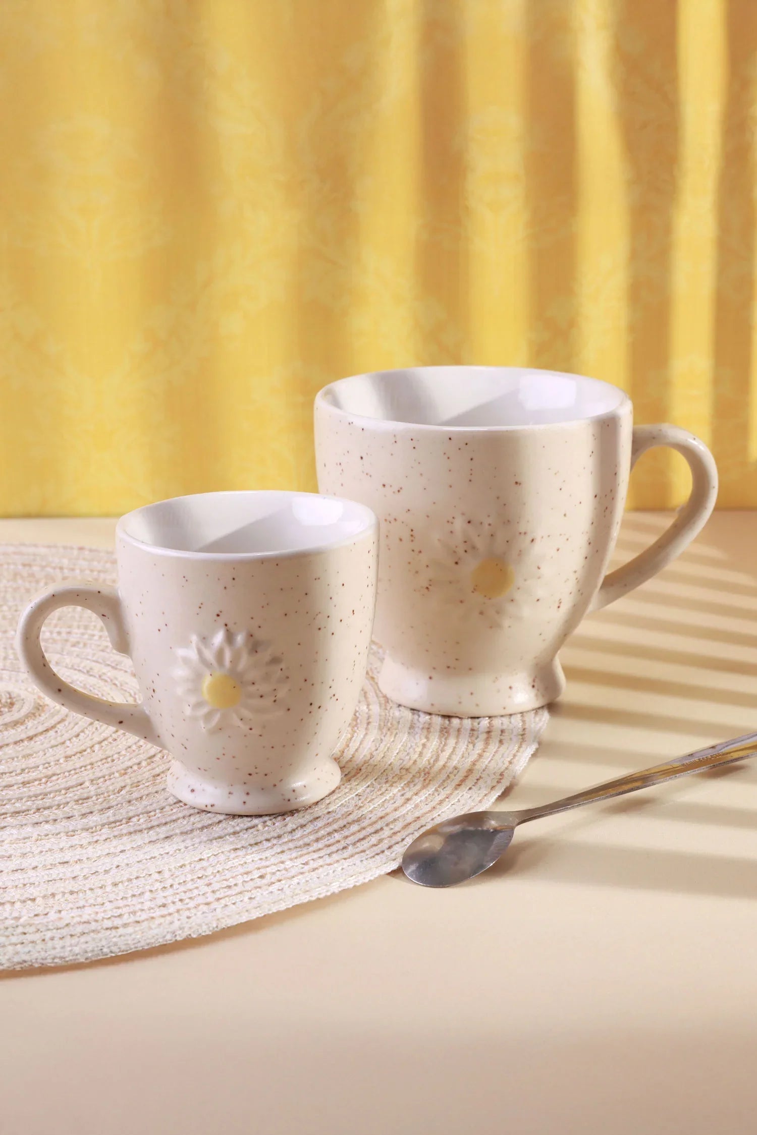 Tea, Coffee & Espresso Mug Collection Handmade & Hand-Painted Daisy Press Ceramic Cups - G Decor
