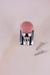 Terracotta crackle glaze ceramic ball hook on a chrome finish hook, with its two screws