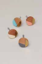 Three-Tone Wood Resin and Brass Cabinet Knob multipack