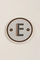 British Pub Tile Monogram Coasters in Black and Gold — view 7, G Decor