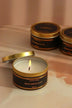 Tranquessence Scented Tin Candle in Black and Gold — alternate view, G Decor