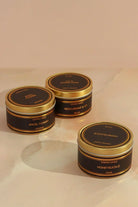 Tranquessence Mood Scented Large Candle Collection Black & Gold Tin Candle in Angel Flower, Honeysuckle or Blackcurrant & Ivy - G Decor
