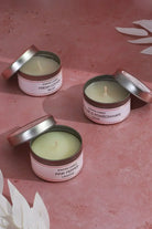 Trio Serenity Scented White Tin Candles Set of 3 — alternate view, G Decor