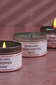 Trio Serenity Set of 3 Scented White Tin Candles Fresh Cotton, Pink Pepper & Black Lily with Aromatherapy Scents - G Decor