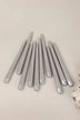 Velaré Silver Glow Tall Opaline Taper Candles — alternate view, G Decor