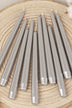 Velaré Silver Glow Tall Opaline Taper Candles — close-up view, G Decor