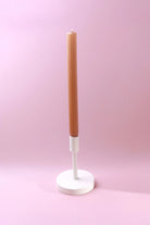 Velluto Bruciato Set of 2 Extra Tall Dinner & Taper Candles with Ribbed Velvet Matte Finish - G Decor