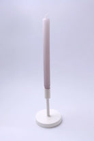 Velluto Rosato Set of 2 Extra Tall Dinner & Taper Candles with Ribbed Velvet Matte Finish - G Decor