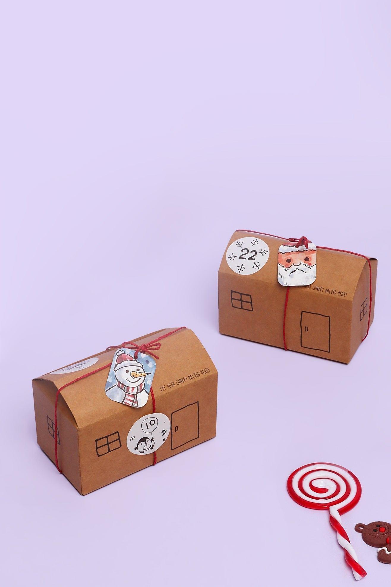 Village Countdown, Foldable Card Houses Advent Calendar - G Decor