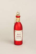 Vino Celebration Set of Red Wine Bottle & Glass Christmas Tree Decorations Festive Hanging Ornaments - G Decor