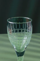 Virelle Hand-Etched Linear Stemmed Wine Goblets Set of 4 — view 5, G Decor