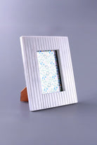 Vittoria Marmo Marble Photo Frame with Fluted Carving — alternate view, G Decor
