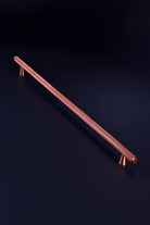 Chelsea Diamond-Knurled Brass Bar Pull Handle in Rose Brass — view 8, G Decor